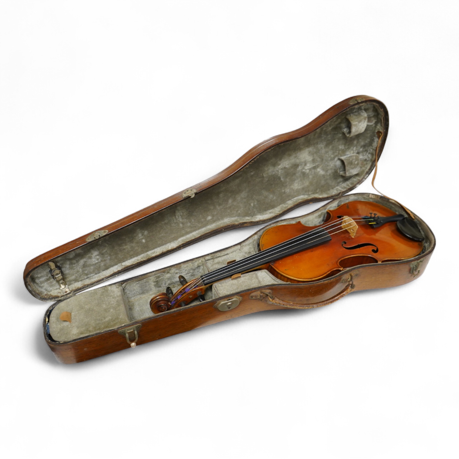 A full-size French violin by Jerome Thibouville-Lamy, one piece back, cased